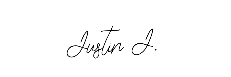 Use a signature maker to create a handwritten signature online. With this signature software, you can design (Bearetta-2O07w) your own signature for name Justin J.. Justin J. signature style 12 images and pictures png