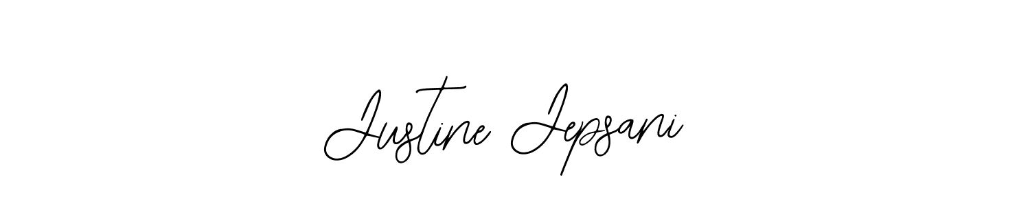 Create a beautiful signature design for name Justine Jepsani. With this signature (Bearetta-2O07w) fonts, you can make a handwritten signature for free. Justine Jepsani signature style 12 images and pictures png