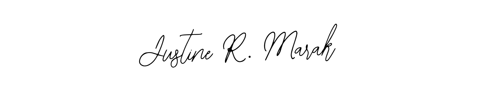How to make Justine R. Marak name signature. Use Bearetta-2O07w style for creating short signs online. This is the latest handwritten sign. Justine R. Marak signature style 12 images and pictures png