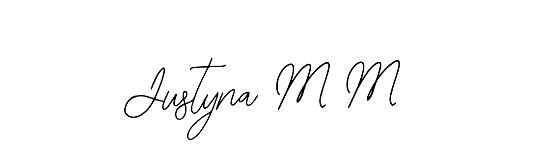 Also You can easily find your signature by using the search form. We will create Justyna M M name handwritten signature images for you free of cost using Bearetta-2O07w sign style. Justyna M M signature style 12 images and pictures png