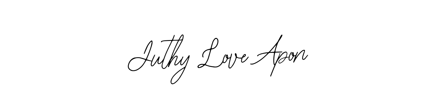 Use a signature maker to create a handwritten signature online. With this signature software, you can design (Bearetta-2O07w) your own signature for name Juthy Love Apon. Juthy Love Apon signature style 12 images and pictures png