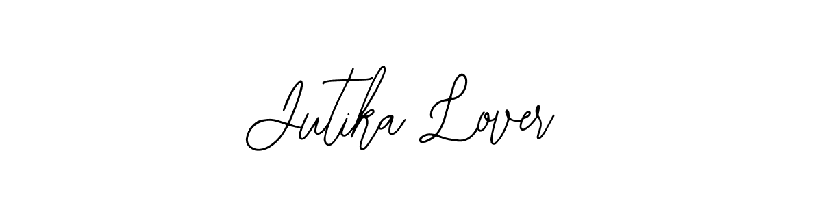 Use a signature maker to create a handwritten signature online. With this signature software, you can design (Bearetta-2O07w) your own signature for name Jutika Lover. Jutika Lover signature style 12 images and pictures png