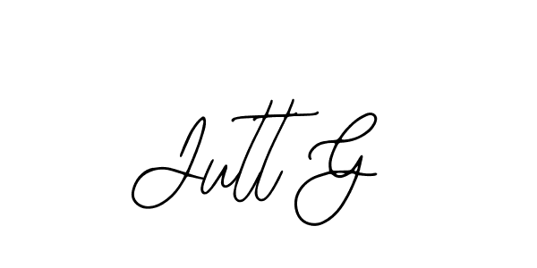 You should practise on your own different ways (Bearetta-2O07w) to write your name (Jutt G) in signature. don't let someone else do it for you. Jutt G signature style 12 images and pictures png