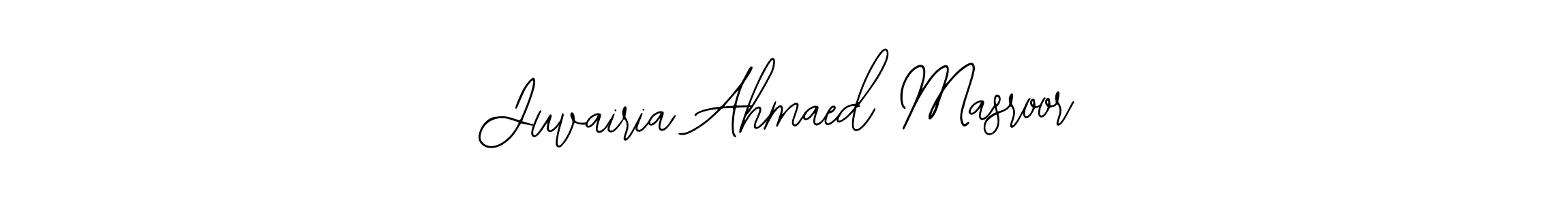 It looks lik you need a new signature style for name Juvairia Ahmaed Masroor. Design unique handwritten (Bearetta-2O07w) signature with our free signature maker in just a few clicks. Juvairia Ahmaed Masroor signature style 12 images and pictures png