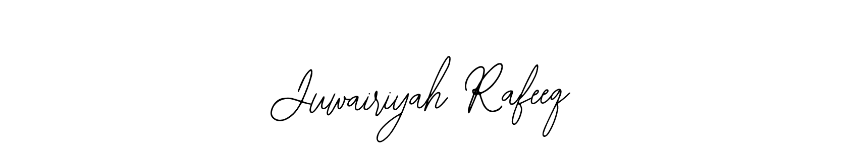 Similarly Bearetta-2O07w is the best handwritten signature design. Signature creator online .You can use it as an online autograph creator for name Juwairiyah Rafeeq. Juwairiyah Rafeeq signature style 12 images and pictures png