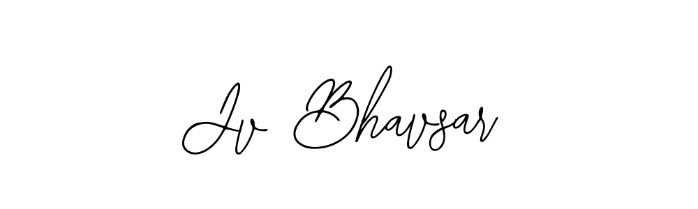 if you are searching for the best signature style for your name Jv Bhavsar. so please give up your signature search. here we have designed multiple signature styles  using Bearetta-2O07w. Jv Bhavsar signature style 12 images and pictures png