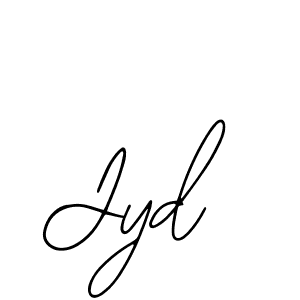 Use a signature maker to create a handwritten signature online. With this signature software, you can design (Bearetta-2O07w) your own signature for name Jyd. Jyd signature style 12 images and pictures png