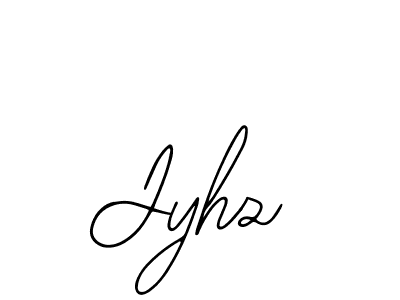 How to make Jyhz name signature. Use Bearetta-2O07w style for creating short signs online. This is the latest handwritten sign. Jyhz signature style 12 images and pictures png