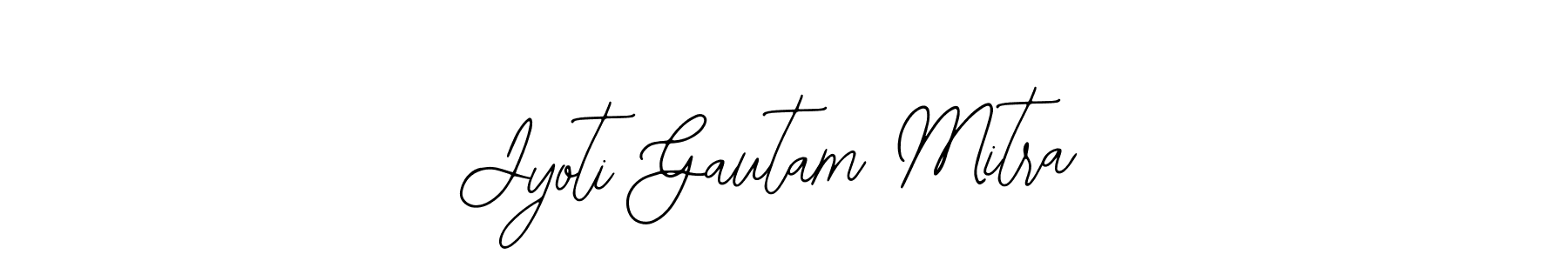 How to make Jyoti Gautam Mitra name signature. Use Bearetta-2O07w style for creating short signs online. This is the latest handwritten sign. Jyoti Gautam Mitra signature style 12 images and pictures png