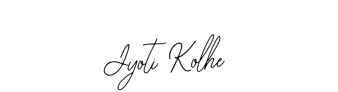 How to make Jyoti Kolhe name signature. Use Bearetta-2O07w style for creating short signs online. This is the latest handwritten sign. Jyoti Kolhe signature style 12 images and pictures png
