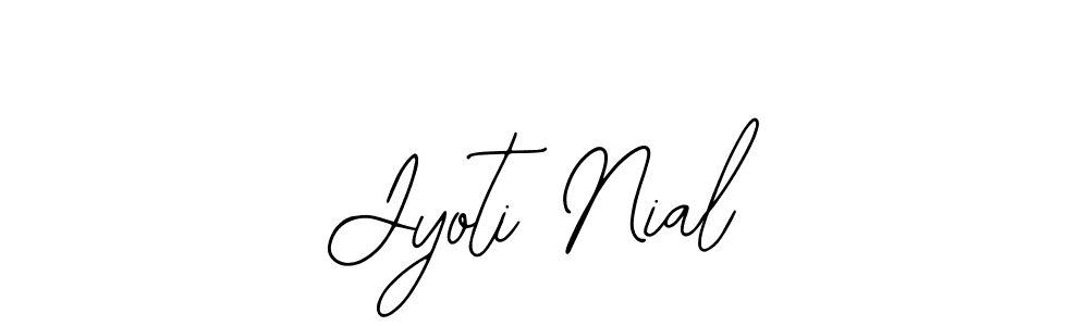 How to make Jyoti Nial name signature. Use Bearetta-2O07w style for creating short signs online. This is the latest handwritten sign. Jyoti Nial signature style 12 images and pictures png