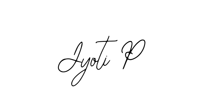 The best way (Bearetta-2O07w) to make a short signature is to pick only two or three words in your name. The name Jyoti P include a total of six letters. For converting this name. Jyoti P signature style 12 images and pictures png