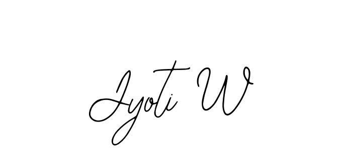 Jyoti W stylish signature style. Best Handwritten Sign (Bearetta-2O07w) for my name. Handwritten Signature Collection Ideas for my name Jyoti W. Jyoti W signature style 12 images and pictures png