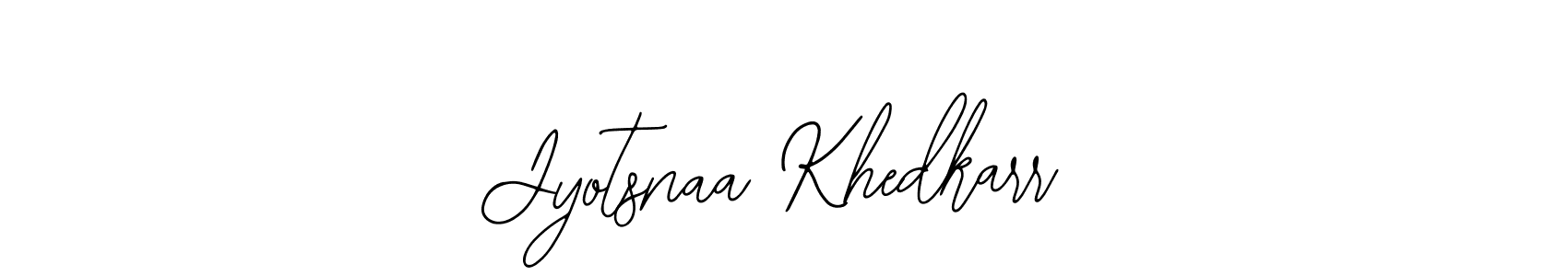 Make a short Jyotsnaa Khedkarr signature style. Manage your documents anywhere anytime using Bearetta-2O07w. Create and add eSignatures, submit forms, share and send files easily. Jyotsnaa Khedkarr signature style 12 images and pictures png