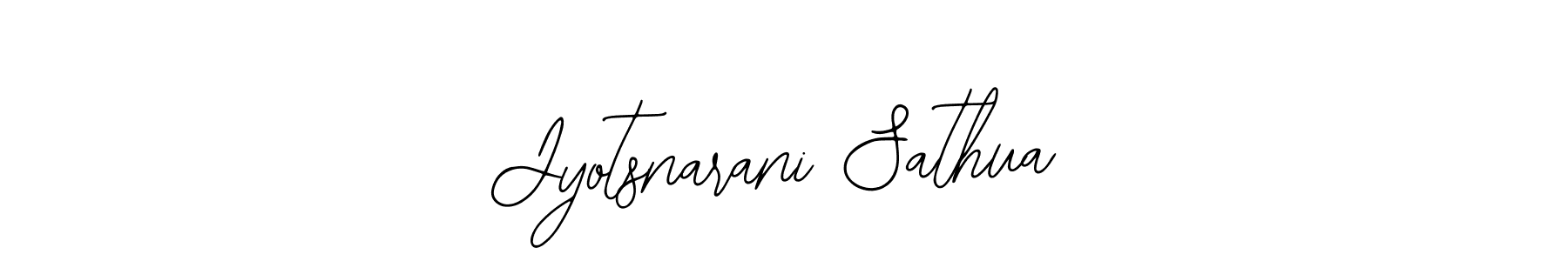 The best way (Bearetta-2O07w) to make a short signature is to pick only two or three words in your name. The name Jyotsnarani Sathua include a total of six letters. For converting this name. Jyotsnarani Sathua signature style 12 images and pictures png