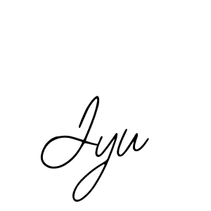 The best way (Bearetta-2O07w) to make a short signature is to pick only two or three words in your name. The name Jyu include a total of six letters. For converting this name. Jyu signature style 12 images and pictures png