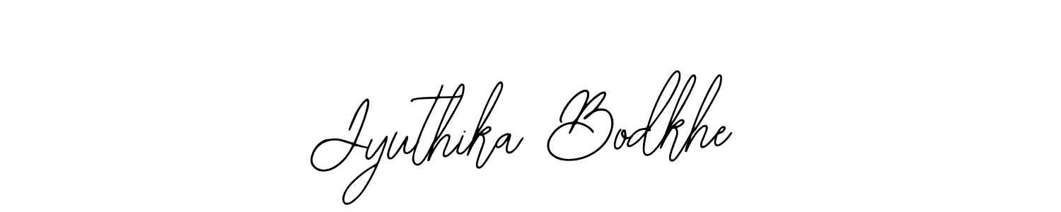 Make a short Jyuthika Bodkhe signature style. Manage your documents anywhere anytime using Bearetta-2O07w. Create and add eSignatures, submit forms, share and send files easily. Jyuthika Bodkhe signature style 12 images and pictures png