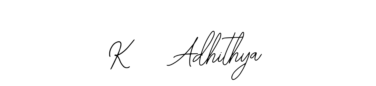 It looks lik you need a new signature style for name K    Adhithya. Design unique handwritten (Bearetta-2O07w) signature with our free signature maker in just a few clicks. K    Adhithya signature style 12 images and pictures png