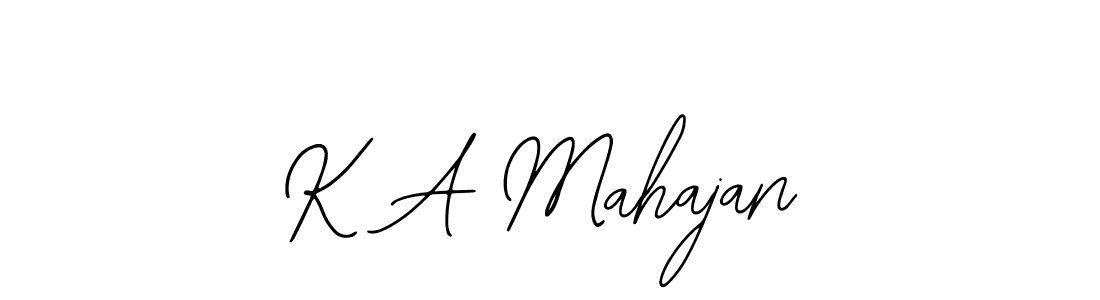 Design your own signature with our free online signature maker. With this signature software, you can create a handwritten (Bearetta-2O07w) signature for name K A Mahajan. K A Mahajan signature style 12 images and pictures png
