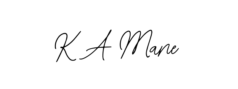 if you are searching for the best signature style for your name K A Mane. so please give up your signature search. here we have designed multiple signature styles  using Bearetta-2O07w. K A Mane signature style 12 images and pictures png