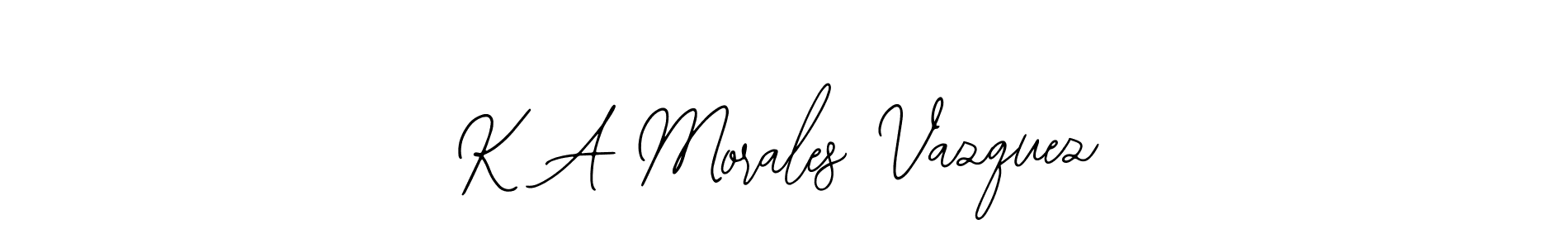 Create a beautiful signature design for name K A Morales Vazquez. With this signature (Bearetta-2O07w) fonts, you can make a handwritten signature for free. K A Morales Vazquez signature style 12 images and pictures png