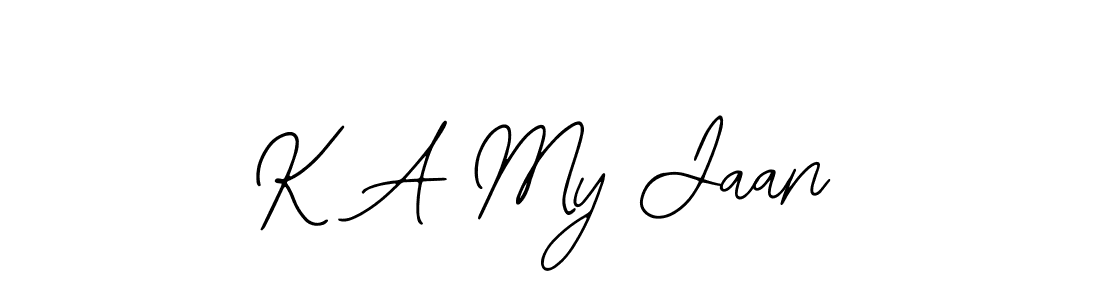 if you are searching for the best signature style for your name K A My Jaan. so please give up your signature search. here we have designed multiple signature styles  using Bearetta-2O07w. K A My Jaan signature style 12 images and pictures png