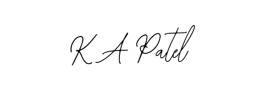 Also You can easily find your signature by using the search form. We will create K A Patel name handwritten signature images for you free of cost using Bearetta-2O07w sign style. K A Patel signature style 12 images and pictures png