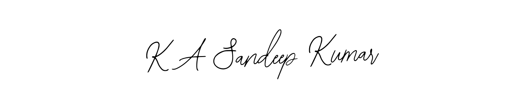 This is the best signature style for the K A Sandeep Kumar name. Also you like these signature font (Bearetta-2O07w). Mix name signature. K A Sandeep Kumar signature style 12 images and pictures png