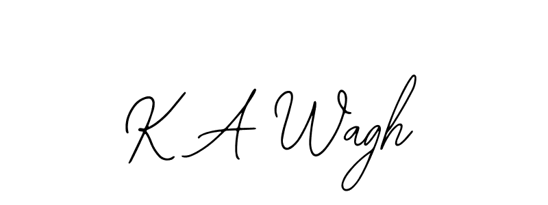 if you are searching for the best signature style for your name K A Wagh. so please give up your signature search. here we have designed multiple signature styles  using Bearetta-2O07w. K A Wagh signature style 12 images and pictures png