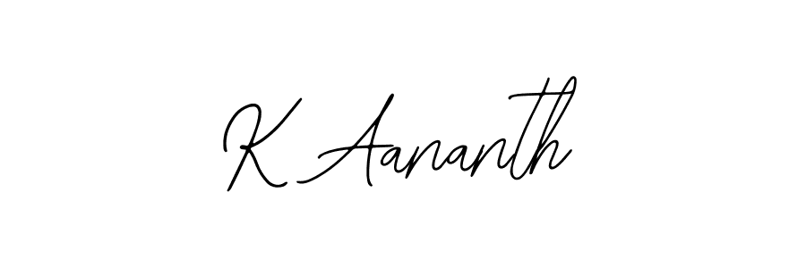 Make a beautiful signature design for name K Aananth. With this signature (Bearetta-2O07w) style, you can create a handwritten signature for free. K Aananth signature style 12 images and pictures png