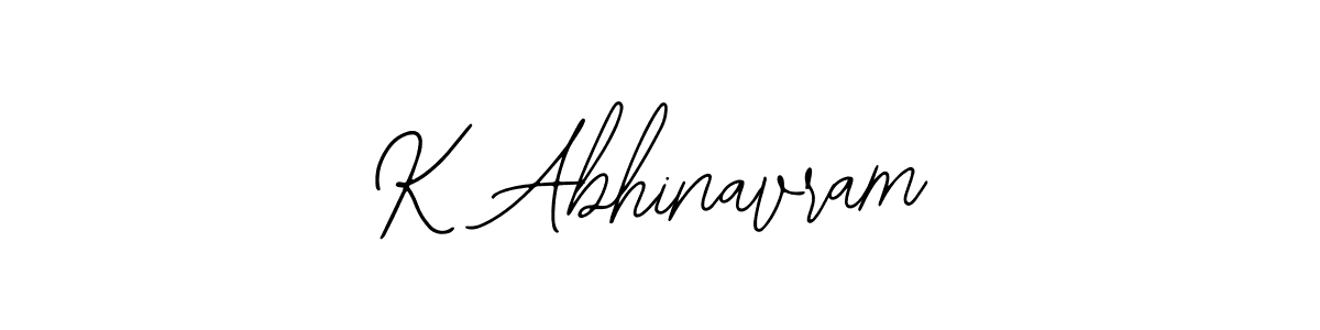 Create a beautiful signature design for name K Abhinavram. With this signature (Bearetta-2O07w) fonts, you can make a handwritten signature for free. K Abhinavram signature style 12 images and pictures png