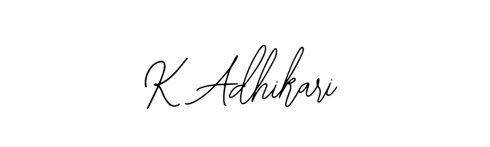 How to make K Adhikari signature? Bearetta-2O07w is a professional autograph style. Create handwritten signature for K Adhikari name. K Adhikari signature style 12 images and pictures png