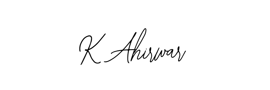 Bearetta-2O07w is a professional signature style that is perfect for those who want to add a touch of class to their signature. It is also a great choice for those who want to make their signature more unique. Get K Ahirwar name to fancy signature for free. K Ahirwar signature style 12 images and pictures png