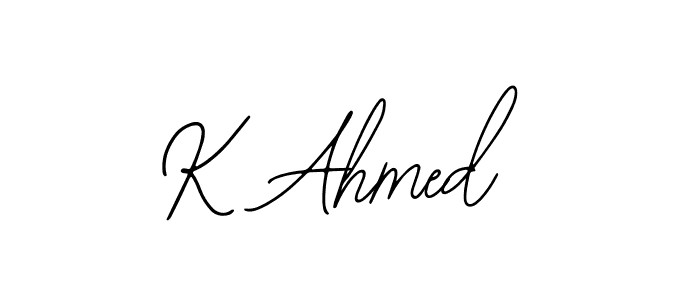 It looks lik you need a new signature style for name K Ahmed. Design unique handwritten (Bearetta-2O07w) signature with our free signature maker in just a few clicks. K Ahmed signature style 12 images and pictures png