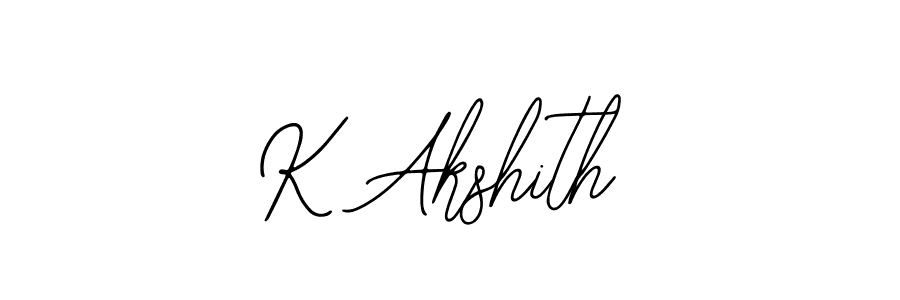 Bearetta-2O07w is a professional signature style that is perfect for those who want to add a touch of class to their signature. It is also a great choice for those who want to make their signature more unique. Get K Akshith name to fancy signature for free. K Akshith signature style 12 images and pictures png
