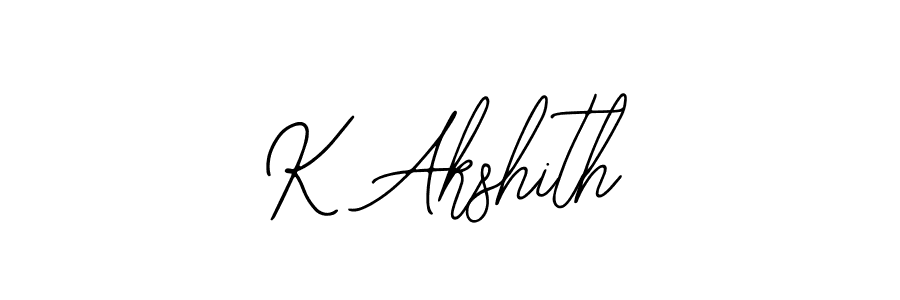 Make a beautiful signature design for name K Akshith. With this signature (Bearetta-2O07w) style, you can create a handwritten signature for free. K Akshith signature style 12 images and pictures png