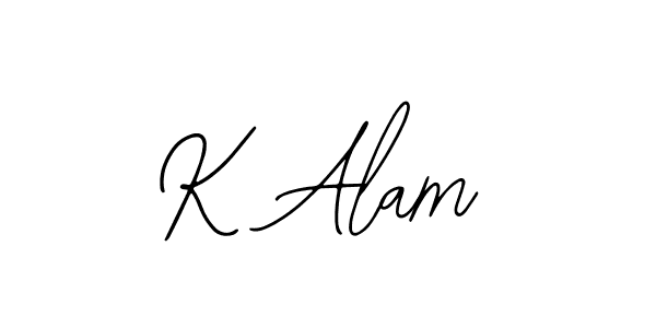 Create a beautiful signature design for name K Alam. With this signature (Bearetta-2O07w) fonts, you can make a handwritten signature for free. K Alam signature style 12 images and pictures png