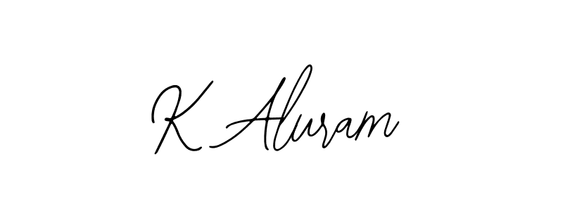 Also we have K Aluram name is the best signature style. Create professional handwritten signature collection using Bearetta-2O07w autograph style. K Aluram signature style 12 images and pictures png