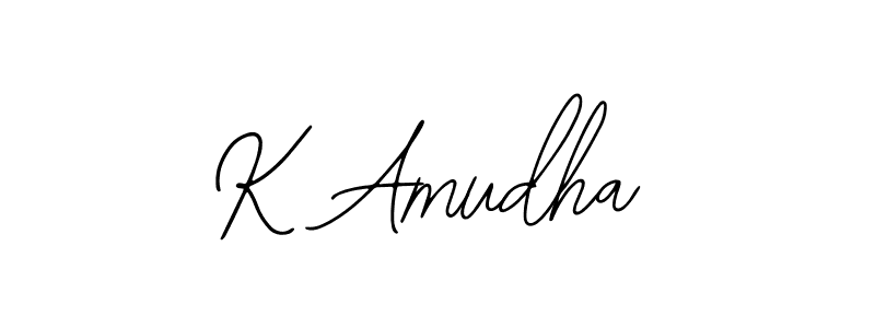 Make a beautiful signature design for name K Amudha. With this signature (Bearetta-2O07w) style, you can create a handwritten signature for free. K Amudha signature style 12 images and pictures png