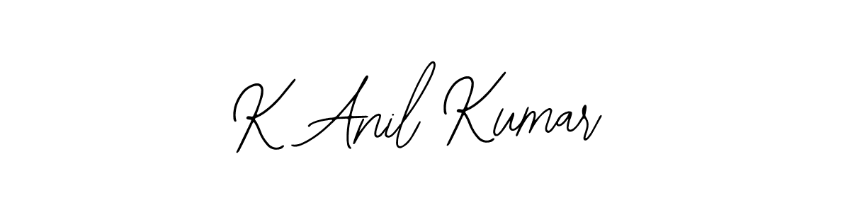 The best way (Bearetta-2O07w) to make a short signature is to pick only two or three words in your name. The name K Anil Kumar include a total of six letters. For converting this name. K Anil Kumar signature style 12 images and pictures png