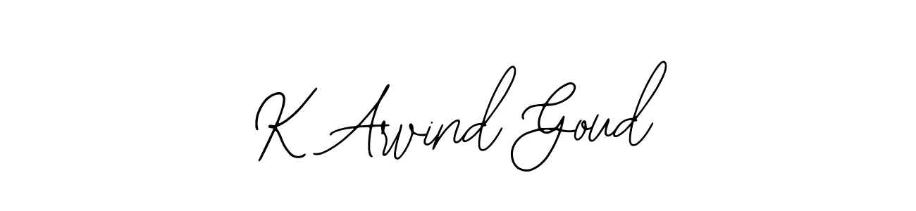 Use a signature maker to create a handwritten signature online. With this signature software, you can design (Bearetta-2O07w) your own signature for name K Arvind Goud. K Arvind Goud signature style 12 images and pictures png
