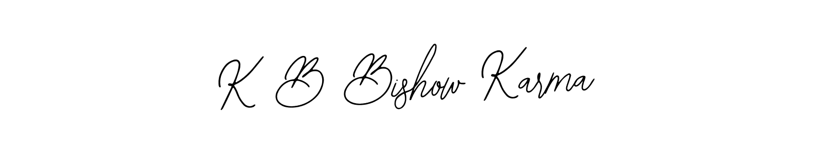 Create a beautiful signature design for name K B Bishow Karma. With this signature (Bearetta-2O07w) fonts, you can make a handwritten signature for free. K B Bishow Karma signature style 12 images and pictures png