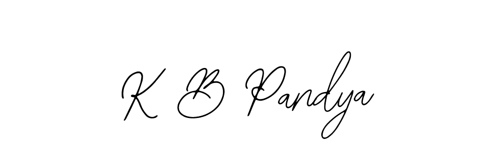 Also we have K B Pandya name is the best signature style. Create professional handwritten signature collection using Bearetta-2O07w autograph style. K B Pandya signature style 12 images and pictures png