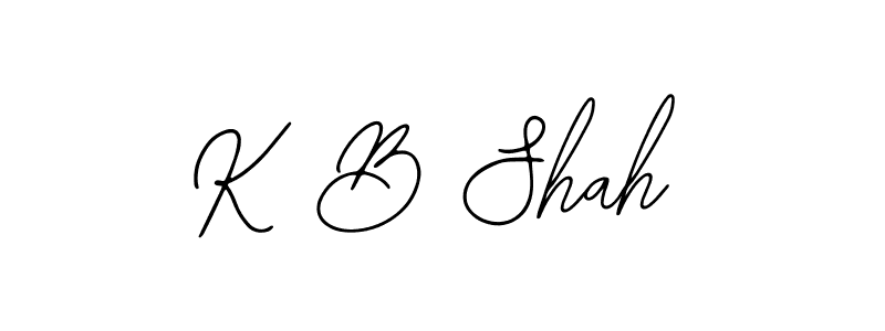 The best way (Bearetta-2O07w) to make a short signature is to pick only two or three words in your name. The name K B Shah include a total of six letters. For converting this name. K B Shah signature style 12 images and pictures png