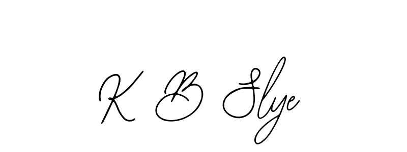 Create a beautiful signature design for name K B Slye. With this signature (Bearetta-2O07w) fonts, you can make a handwritten signature for free. K B Slye signature style 12 images and pictures png