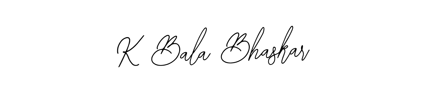 How to make K Bala Bhaskar name signature. Use Bearetta-2O07w style for creating short signs online. This is the latest handwritten sign. K Bala Bhaskar signature style 12 images and pictures png