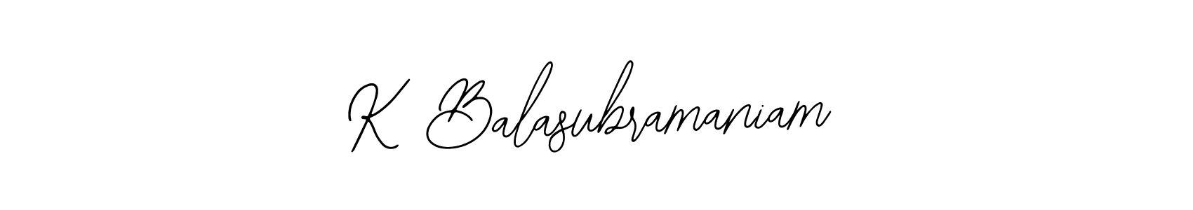 How to make K Balasubramaniam signature? Bearetta-2O07w is a professional autograph style. Create handwritten signature for K Balasubramaniam name. K Balasubramaniam signature style 12 images and pictures png