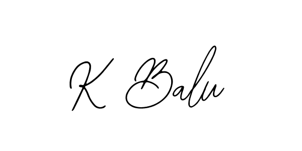 The best way (Bearetta-2O07w) to make a short signature is to pick only two or three words in your name. The name K Balu include a total of six letters. For converting this name. K Balu signature style 12 images and pictures png