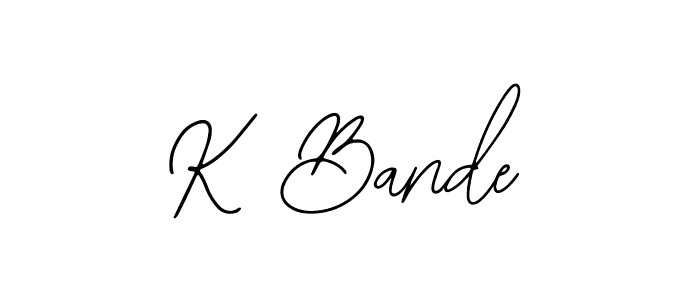 Use a signature maker to create a handwritten signature online. With this signature software, you can design (Bearetta-2O07w) your own signature for name K Bande. K Bande signature style 12 images and pictures png