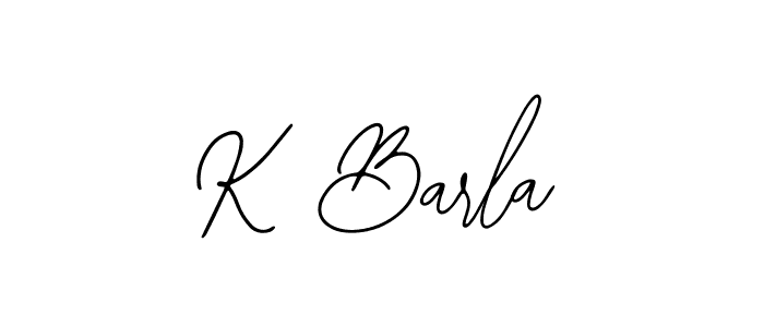 How to make K Barla name signature. Use Bearetta-2O07w style for creating short signs online. This is the latest handwritten sign. K Barla signature style 12 images and pictures png